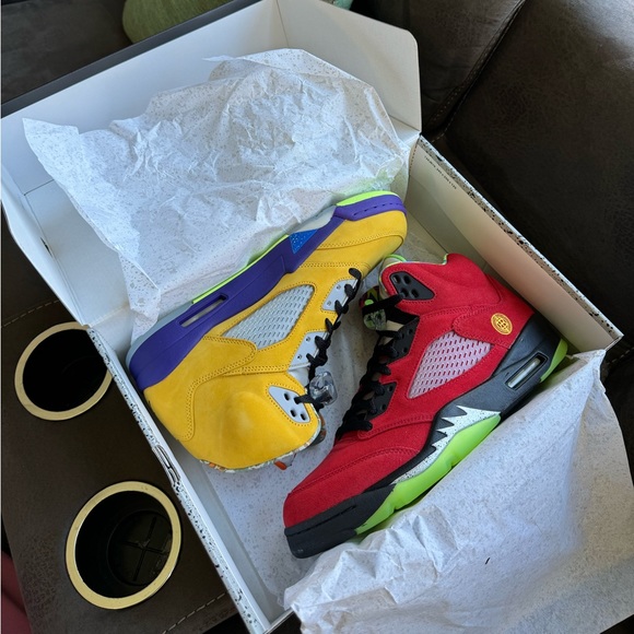 Air Jordan 5 Bundle “What The” Size 10 and “Aqua” Size 11 Brand New - Picture 10 of 15